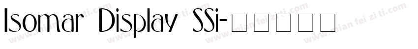 Isomar Display SSi字体转换